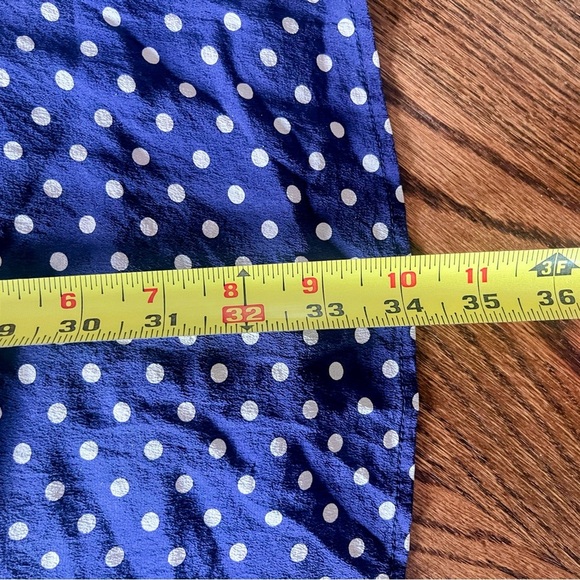 Madewell Silk Dotty Dress Navy Polka Dot Sleeveless Size L - Picture 12 of 13